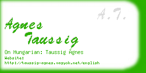 agnes taussig business card